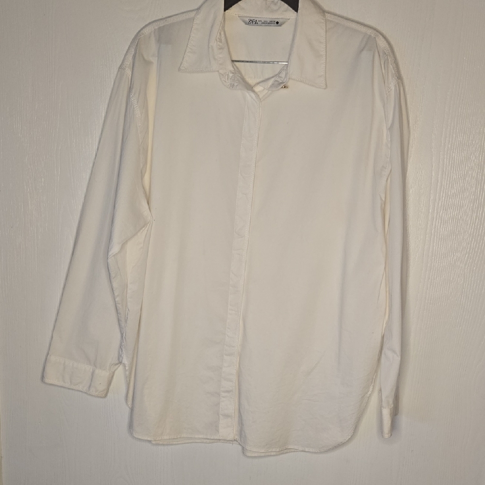 Zara Cream Men's Dress Shirt